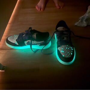 Nike Kids Black and Glow Sneakers